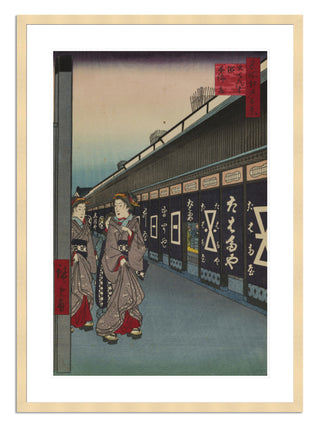 Cotton-Goods Lane, Odenma-cho, No. 7 Print by Utagawa Hiroshige