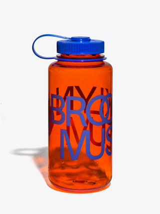 Logo Water Bottle, Orange & Blue