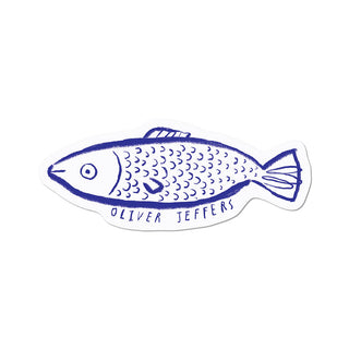 Oliver Jeffers 'Life at Sea' Blue Fish Sticker