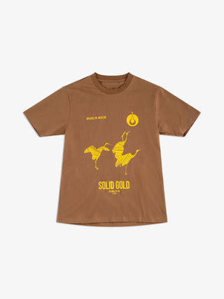 Solid Gold Crane Tee, Brown