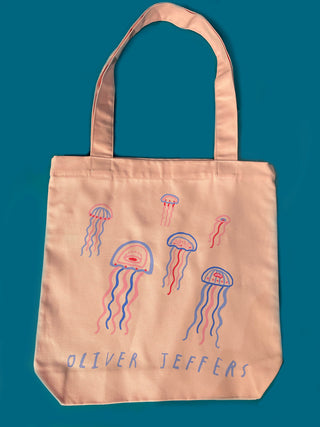 Oliver Jeffers 'Life at Sea' Jellyfish Tote Bag, Pink