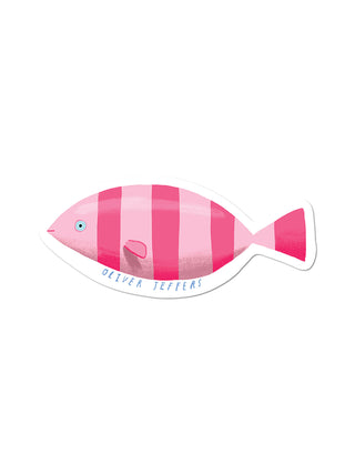 Oliver Jeffers 'Life at Sea' Pink Fish Sticker
