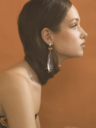 Teardrop Earrings, Gold