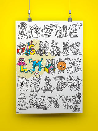 Abc Giant Coloring Poster