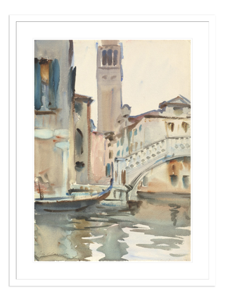 A Bridge and Campanile, Venice Print by John Singer Sargent