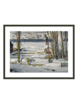 A Morning Snow--Hudson River Print by George Wesley Bellows