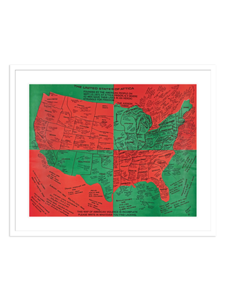 United States of Attica Print by Faith Ringgold