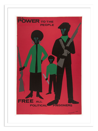 Design for poster- 'All Power to the People' by Faith Ringgold