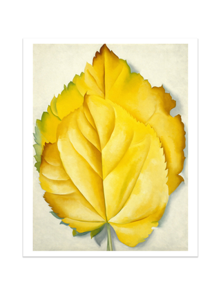 2 Yellow Leaves (Yellow Leaves) Print by Georgia O'Keeffe